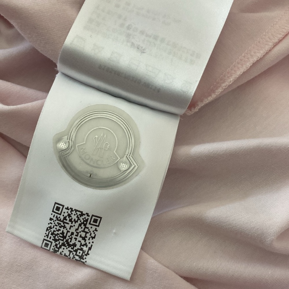 Moncler Girls' Solid Long Sleeve Pink Cotton Dress Size 12 - Picture 7 of 8